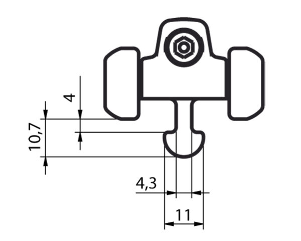 OWS -SLIDER 11/BATTEN SCREW M10 BIG W